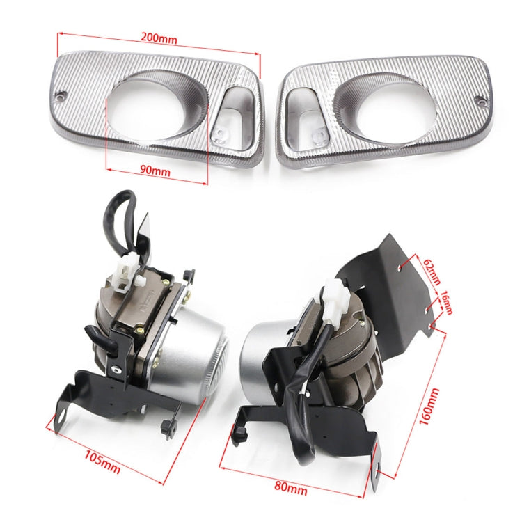 1 Pair Car Modified Front Fog Light for Honda Civic 1992-1995 (Yellow Light)