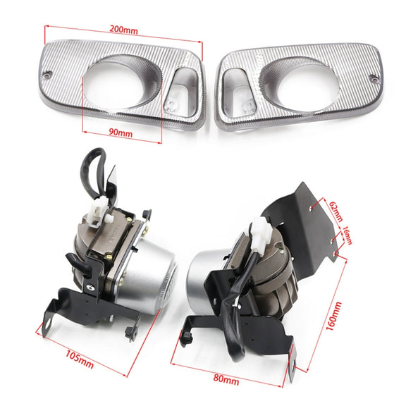 1 Pair Car Modified Front Fog Light for Honda Civic 1992-1995 (Yellow Light)