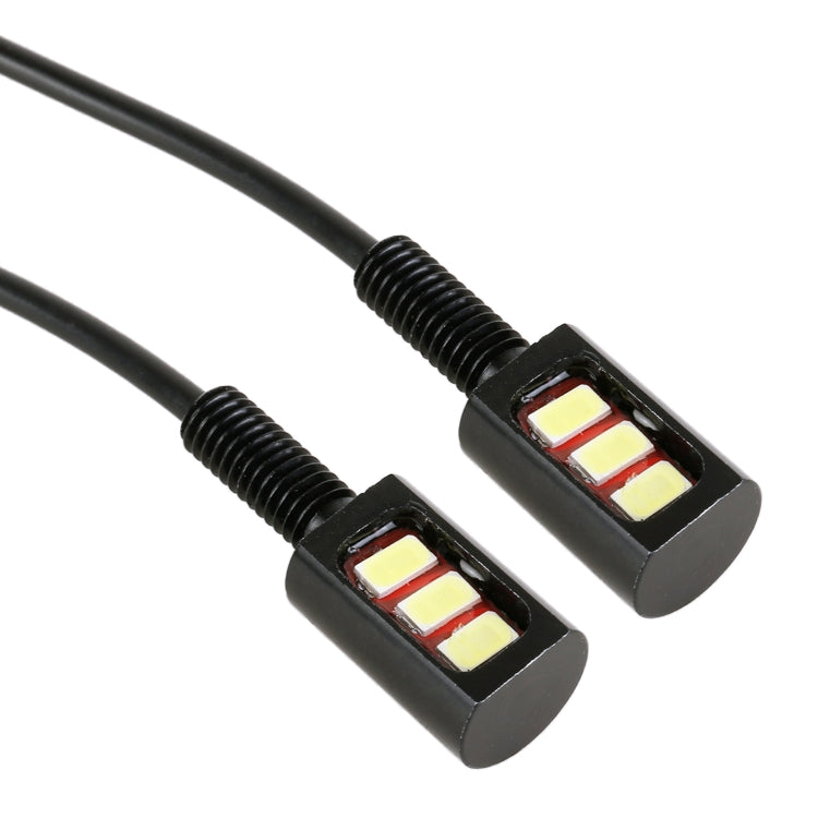 1 Pair DC12V 0.4W 3LEDs SMD-5630 Car / Motorcycle License Plate Light, Cable Length: 27cm (Green Light)