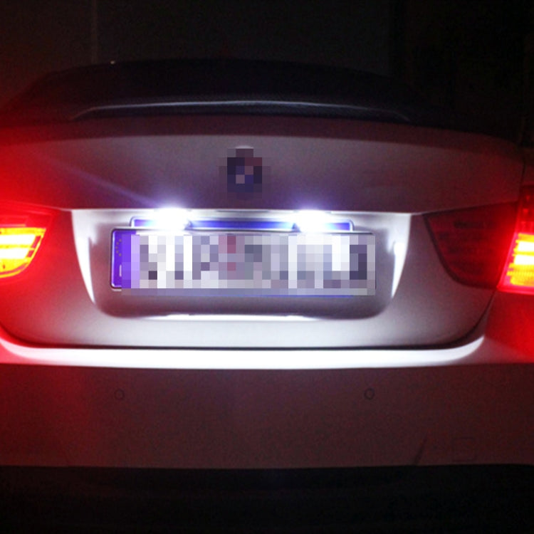 1 Pair DC12V 0.4W 3LEDs SMD-5630 Car / Motorcycle License Plate Light, Cable Length: 27cm (Green Light)