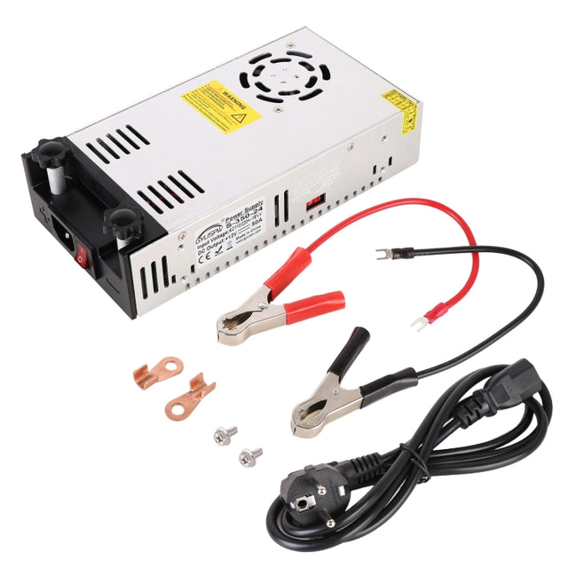 S-350-24 DC24V 350W 14.6A DIY Regulated DC Switching Power Supply Power Step-down Transformer with Clip, EU Plug