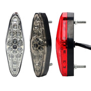 2 PCS KC-WD-NEW-3X Motorcycle LED Brake Light Running Lamp (Transparent Black)