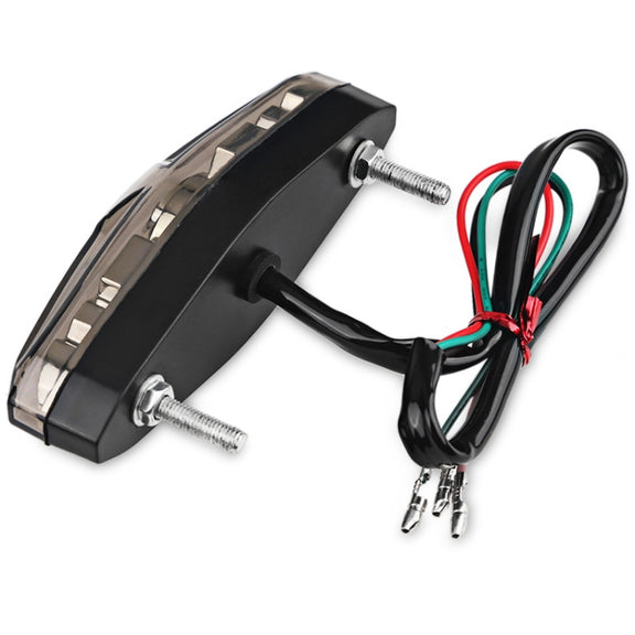 2 PCS KC-WD-NEW-3X Motorcycle LED Brake Light Running Lamp (Transparent Black)