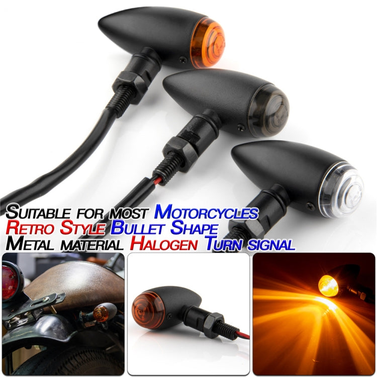 2 PCS KC805 Motorcycle Retro Metal Turn Signal Light (Yellow)