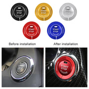 Car Engine Start Key Push Button Ring Trim Sticker for Infiniti (Blue)
