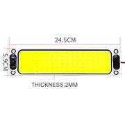 2 PCS ZS-3343 DC12-24V High Bright 108 COB Lamp Beads Car Dome Light Cabin Light Bar