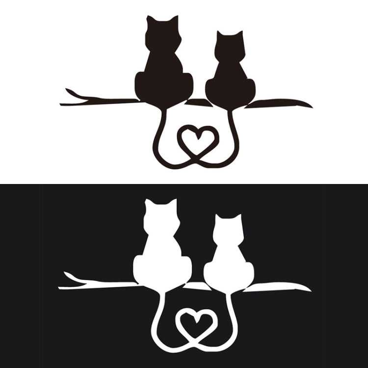 20 PCS Car Body Bumper Cat Vinyl Decal Window Sticker, Size: 17.8x10.8cm (Black)