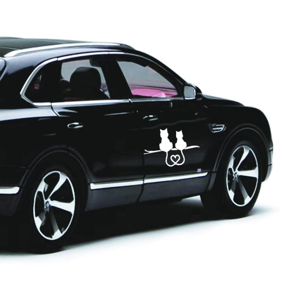20 PCS Car Body Bumper Cat Vinyl Decal Window Sticker, Size: 17.8x10.8cm (Black)