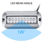 2 PCS MK-027 Ship / Yacht 10-30V 27LEDs Water-resistant Stainless Steel Underwater Light(Red Light)