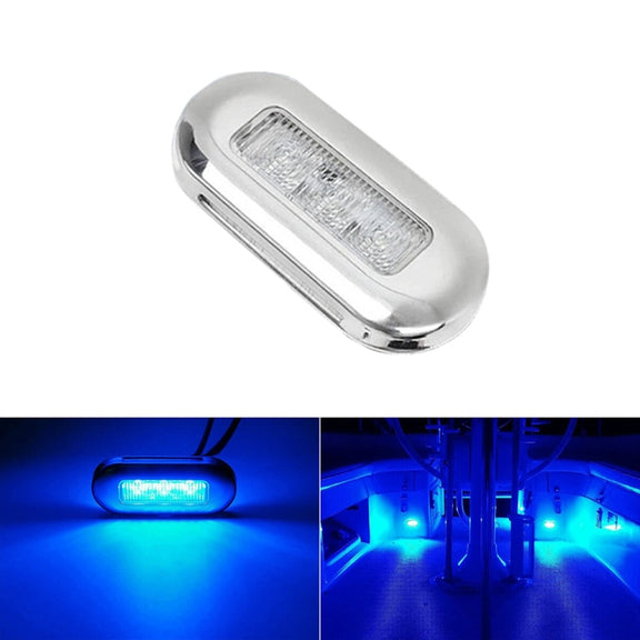 MK-056 Ship / Yacht 3 inch 12V LED Water-resistant Stainless Steel Underwater Light (Blue Light)