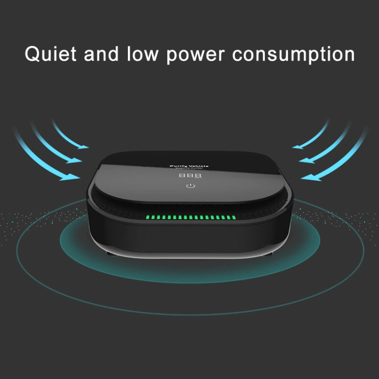 XJ-008 Car Negative Ion USB Air Purifier, Smart Version (Black)