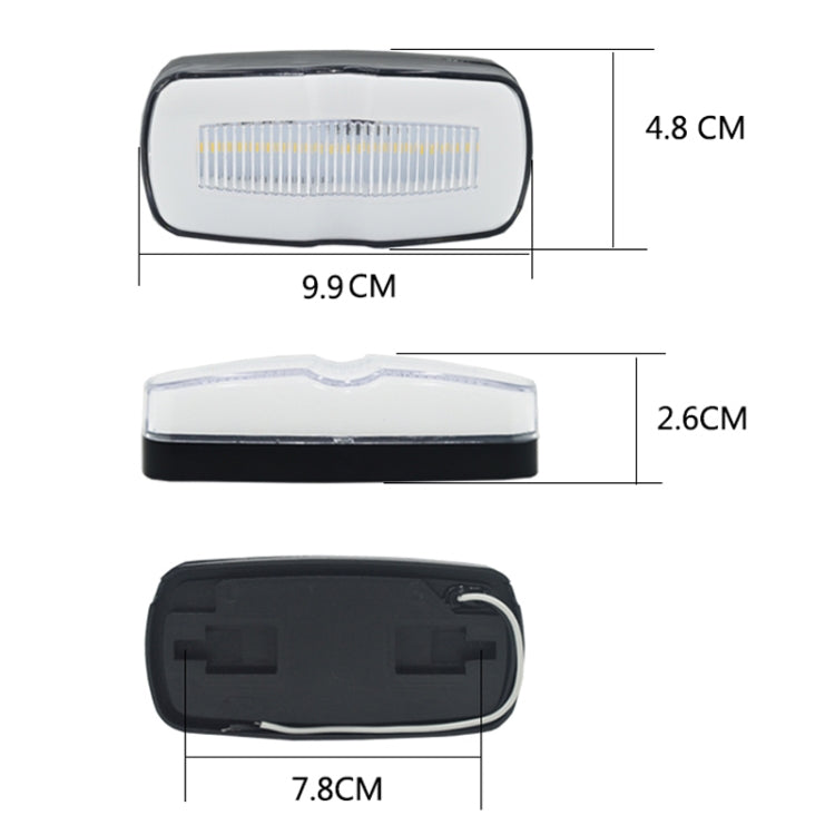2 PCS MK-190 Truck LED Side Marker Light (White Light)