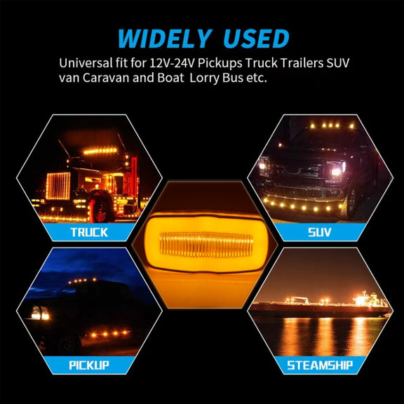 2 PCS MK-190 Truck LED Side Marker Light (Red Light)