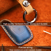 For Ford Old Style Car Cowhide Leather Key Protective Cover Key Case (Brown)
