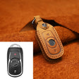For Buick Car Cowhide Leather Key Protective Cover Key Case, Four Keys Version (Brown) - Car Key Cases by PMC TechLife | Online Shopping South Africa | PMC TechLife | Buy Now Pay Later Mobicred