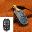 For Buick Car Cowhide Leather Key Protective Cover Key Case, Five Keys Version (Blue) - Car Key Cases by PMC TechLife | Online Shopping South Africa | PMC TechLife | Buy Now Pay Later Mobicred