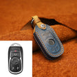For Buick Car Cowhide Leather Key Protective Cover Key Case, Six Keys Version (Blue) - Car Key Cases by PMC TechLife | Online Shopping South Africa | PMC TechLife | Buy Now Pay Later Mobicred