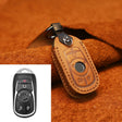 For Buick Car Cowhide Leather Key Protective Cover Key Case, Six Keys Version (Brown) - Car Key Cases by PMC TechLife | Online Shopping South Africa | PMC TechLife | Buy Now Pay Later Mobicred