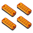 4 PCS 10-30V 8LED Car Tail Light Side Lamp (Yellow Light) - Warning Lights by PMC TechLife | Online Shopping South Africa | PMC TechLife | Buy Now Pay Later Mobicred