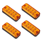 4 PCS 10-30V 8LED Car Tail Light Side Lamp (Yellow Light)