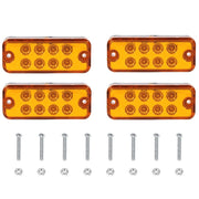 4 PCS 10-30V 8LED Car Tail Light Side Lamp (Yellow Light)