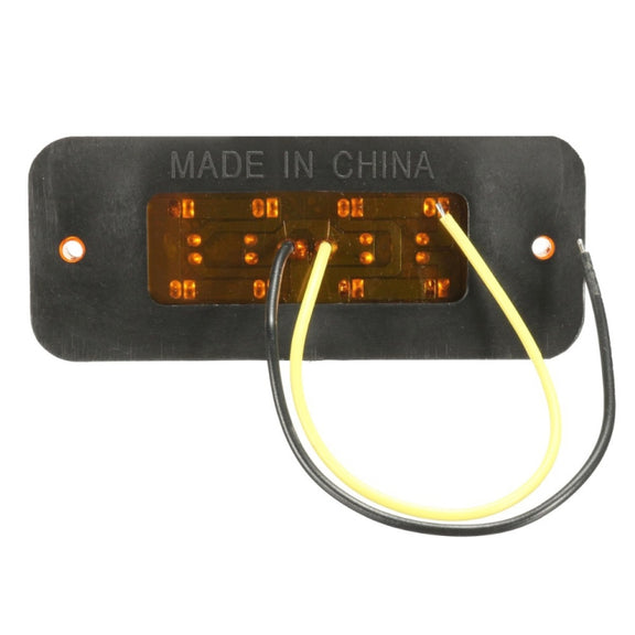 4 PCS 10-30V 8LED Car Tail Light Side Lamp (Yellow Light)