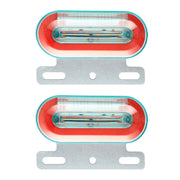 2 PCS 12V 12LED Car Oval Side Lamp(Red Light)