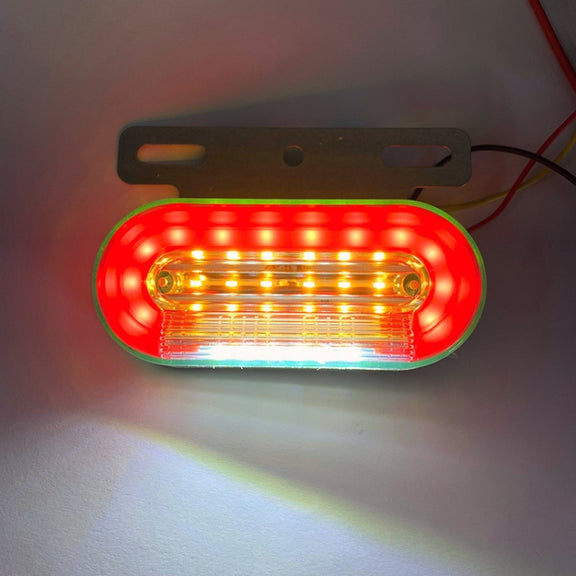 2 PCS 12V 12LED Car Oval Side Lamp(Red Light)
