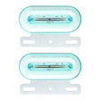 2 PCS 12V 12LED Car Oval Side Lamp(White Light) - Warning Lights by PMC TechLife | Online Shopping South Africa | PMC TechLife | Buy Now Pay Later Mobicred