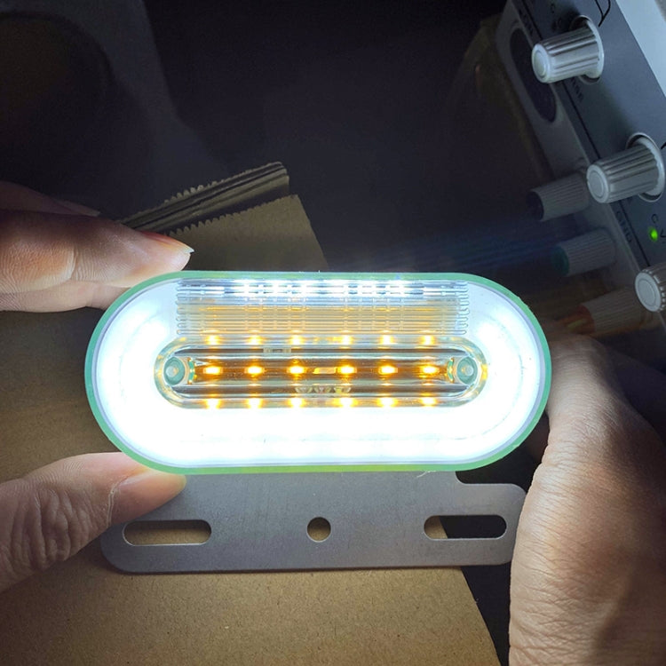 2 PCS 12V 12LED Car Oval Side Lamp(White Light)