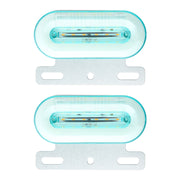 2 PCS 12V 12LED Car Oval Side Lamp(White Light)