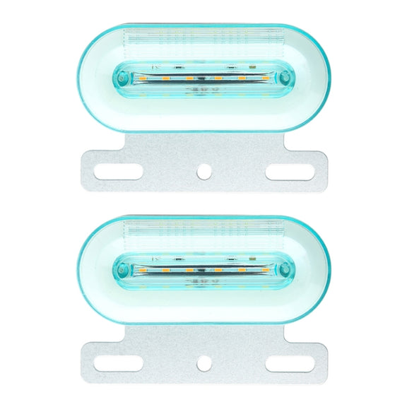 2 PCS 12V 12LED Car Oval Side Lamp(White Light)