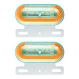 2 PCS 12V 12LED Car Oval Side Lamp(Yellow Light) - Warning Lights by PMC TechLife | Online Shopping South Africa | PMC TechLife | Buy Now Pay Later Mobicred