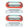 2 PCS 24V 12LED Car Oval Side Lamp (Red Light) - Warning Lights by PMC TechLife | Online Shopping South Africa | PMC TechLife | Buy Now Pay Later Mobicred
