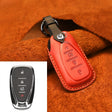 For Chevrolet Car Cowhide Leather Key Protective Cover Key Case, Four Keys Version (Red) - Car Key Cases by PMC Jewellery | Online Shopping South Africa | PMC Jewellery | Buy Now Pay Later Mobicred