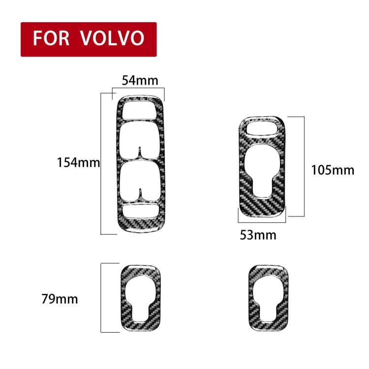 Car Carbon Fiber Window Lift A Decorative Sticker for Volvo XC90 2003-2007, Left Drive