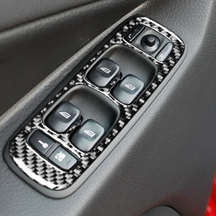 Car Carbon Fiber Window Lift A Decorative Sticker for Volvo XC90 2003-2007, Left Drive