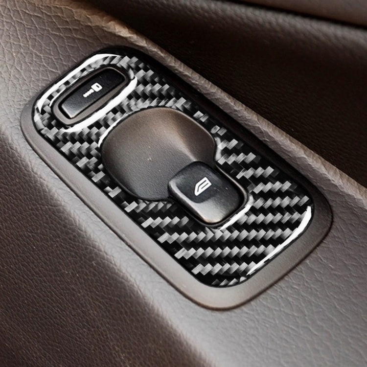 Car Carbon Fiber Window Lift A Decorative Sticker for Volvo XC90 2003-2007, Left Drive
