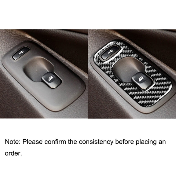 Car Carbon Fiber Window Lift A Decorative Sticker for Volvo XC90 2003-2007, Left Drive