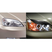 2 PCS / Set Carbon Fiber Car Lamp Eyebrow Decorative Sticker for Honda Civic 2001-2003, Drop Glue Version
