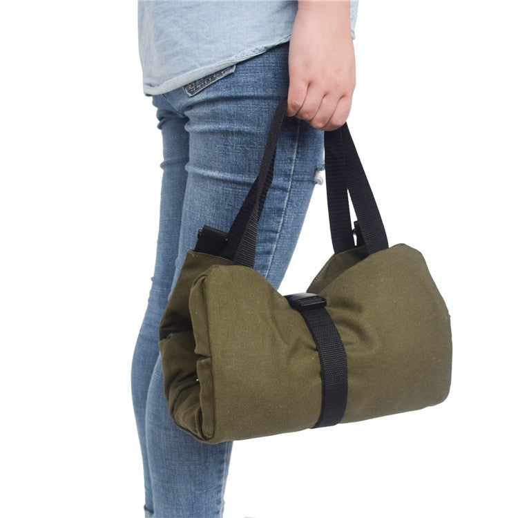 Car Auto Multi-function Canvas Storage Bag Portable Tool Bag Hanging Pocket Bag (Khaki)