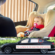 4 in 1 Car Auto Sunshade Curtains Windshield Cover Set (Black)