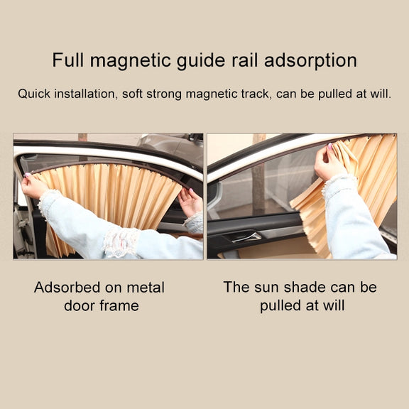 4 in 1 Car Auto Sunshade Curtains Windshield Cover Set (Gold)