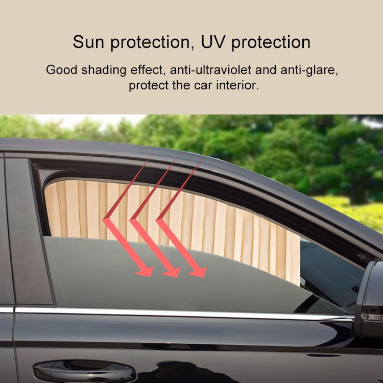 4 in 1 Car Auto Sunshade Curtains Windshield Cover Set (Gold)