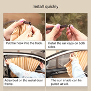 4 in 1 Car Auto Sunshade Curtains Windshield Cover Set (Gold)