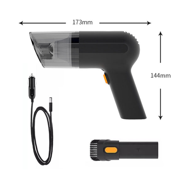 Car Portable Handheld Powerful Vacuum Cleaner Style: Wired(Black)