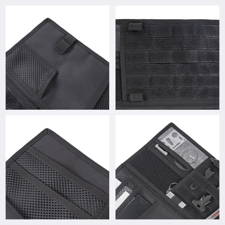 Car Sun Visor Storage Bag Glasses Frame Bill Clip (Black)