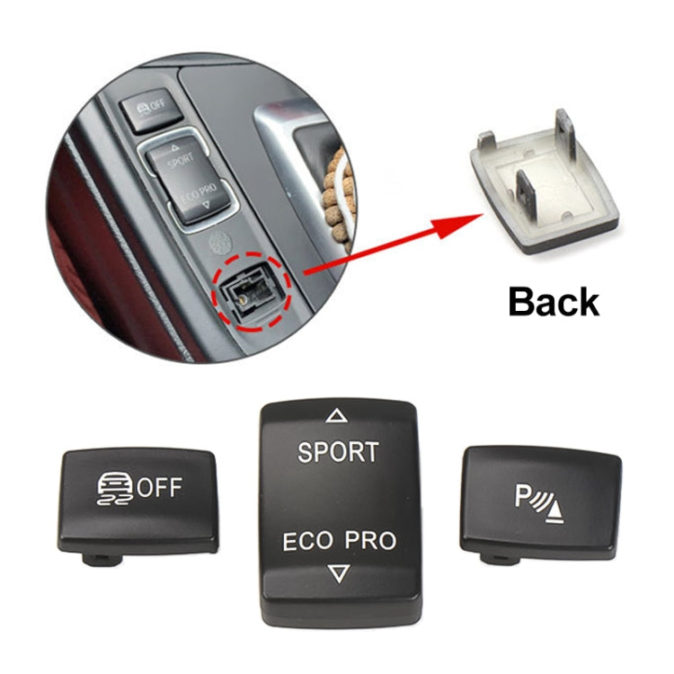 For BMW 3 Series Left Driving Car Central Control Multi-function ESP Button 6131 9252 912(Black)