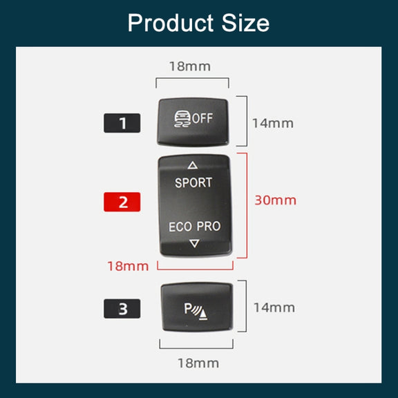 For BMW 3 Series Left Driving Car Central Control Multi-function ESP Button 6131 9252 912(Black)