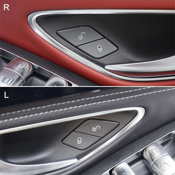 For Mercedes-Benz E-Class 2016-2021 Left Driving Car Right Side Door Lock Switch Buttons 2059055251(Red)